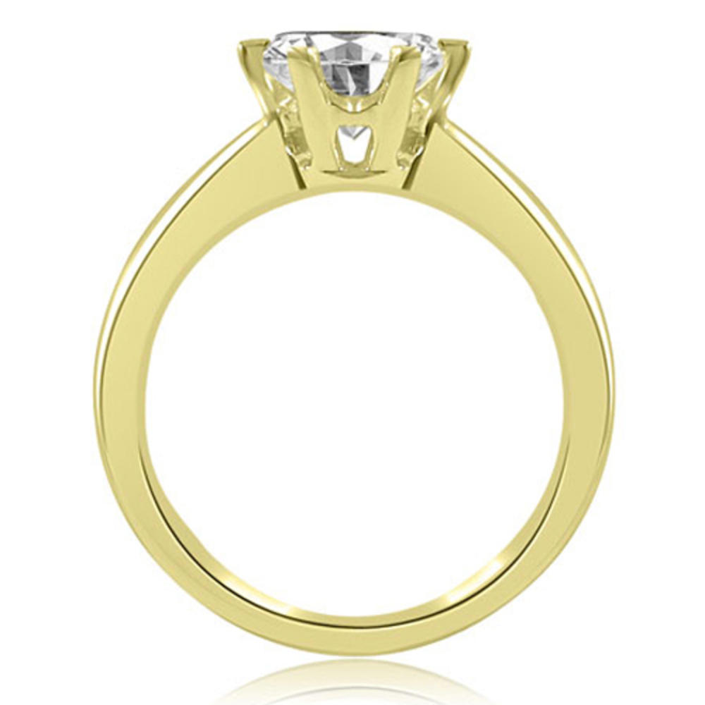 14K Yellow Gold 0.35 cttw 6-Prong Solitaire Round Cut Diamond Engagement Ring (I1, H-I)