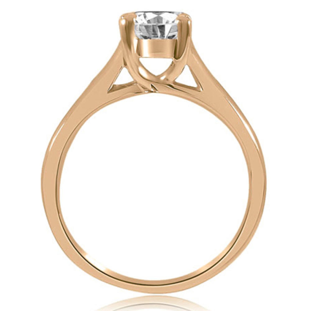 0.45 Carat Round-Cut 14K Rose Gold Diamond Engagement Ring
