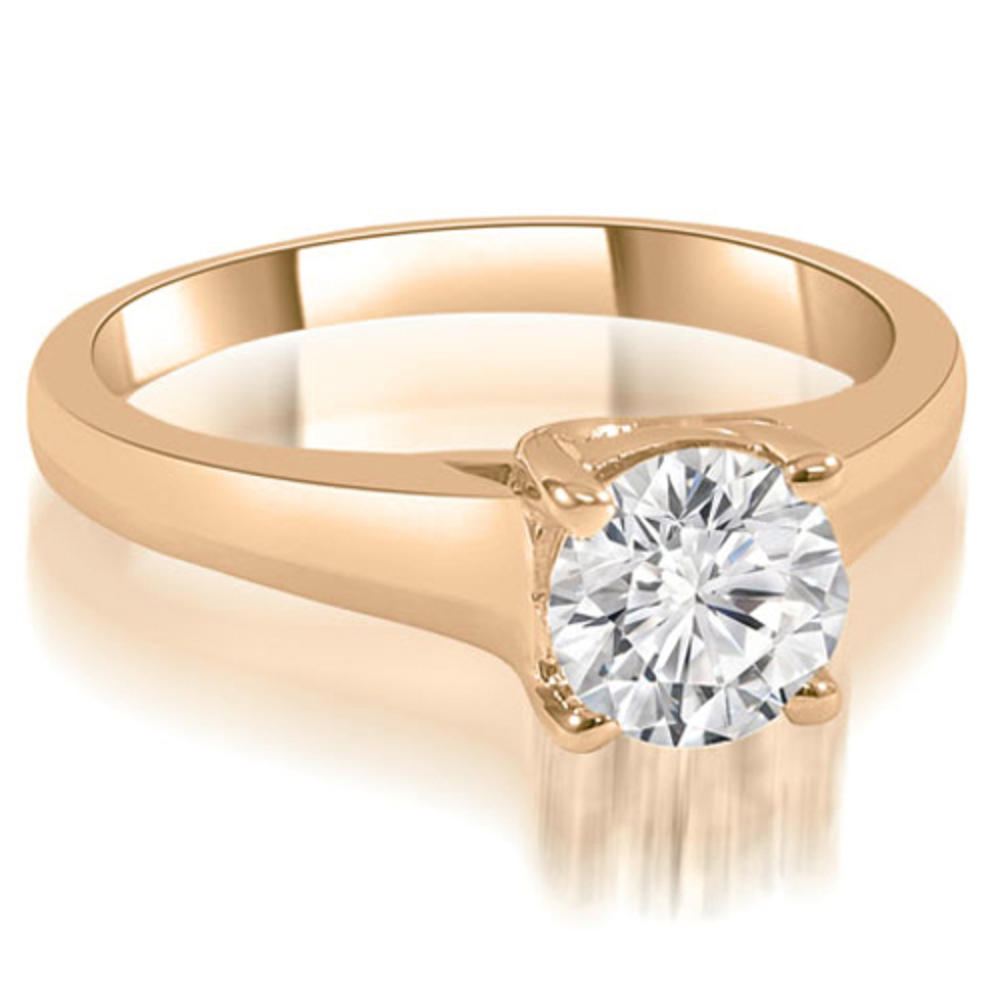 0.35 Carat Round-Cut 14K Rose Gold Diamond Engagement Ring