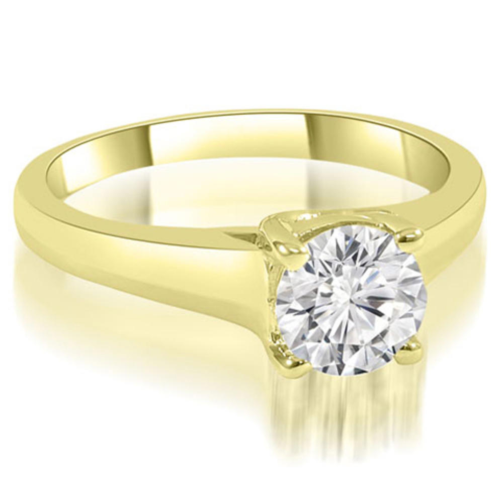 0.35 Cttw. Round Cut 14K Yellow Gold Diamond Engagement Ring