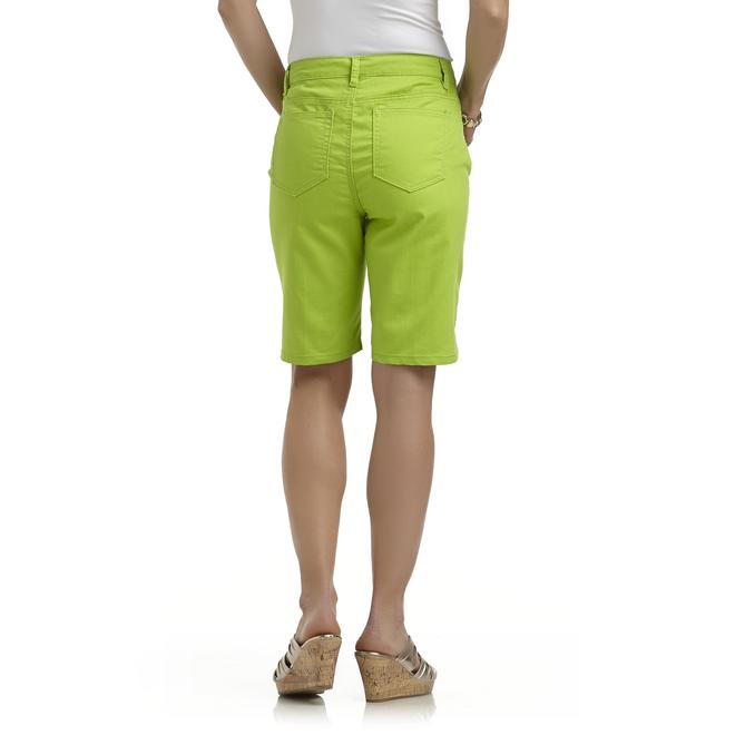 Jaclyn Smith Women's Colored Denim Bermuda Shorts