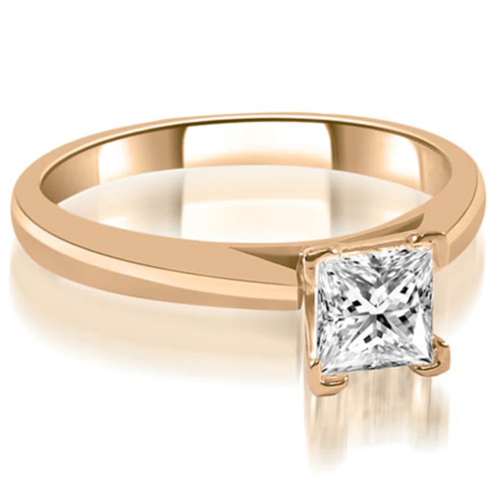 0.45 Cttw Princess Cut 14K Rose Gold Diamond Engagement Ring