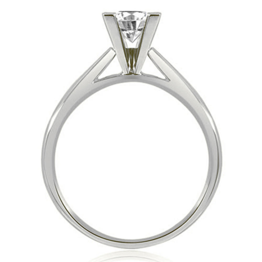 14K White Gold 0.45 cttw Cathedral V-Prong Solitaire Diamond Engagement Ring (I1, H-I)