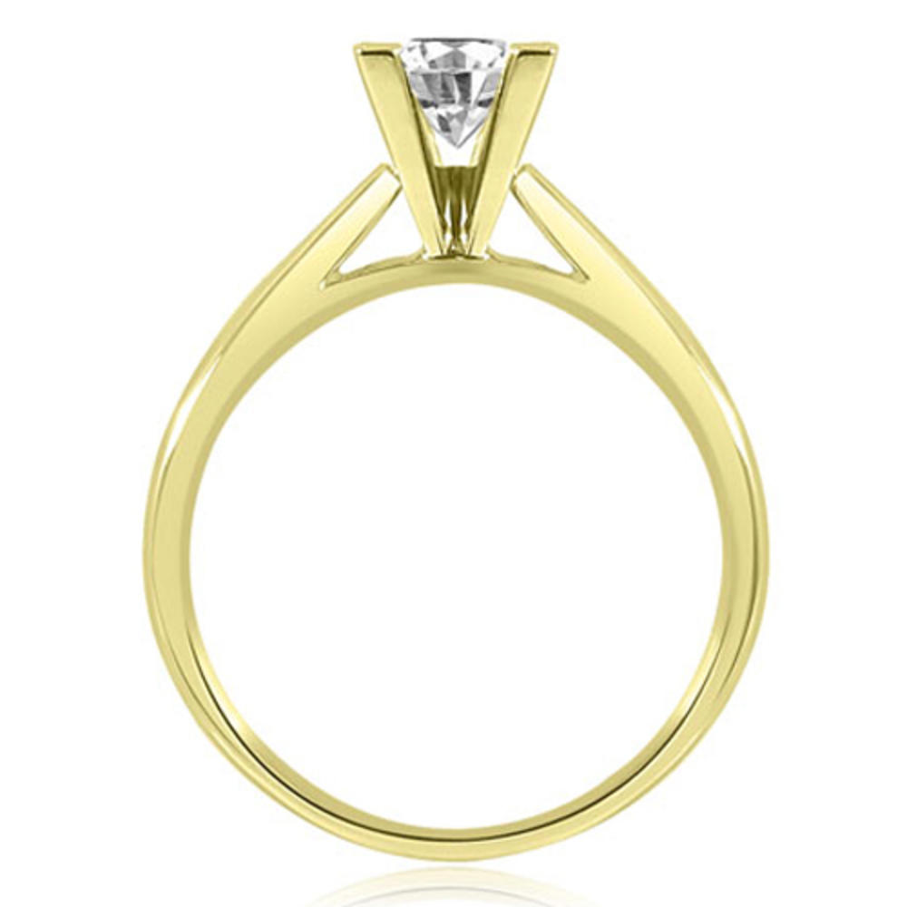 14K Yellow Gold 0.35 cttw  Cathedral V-Prong Solitaire Diamond Engagement Ring (I1, H-I)