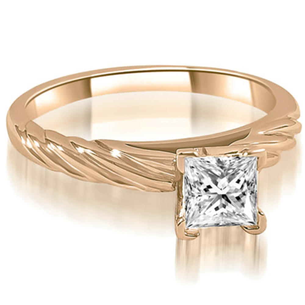 0.45 Cttw. Princess Cut 14k Rose Gold Diamond Engagement Ring