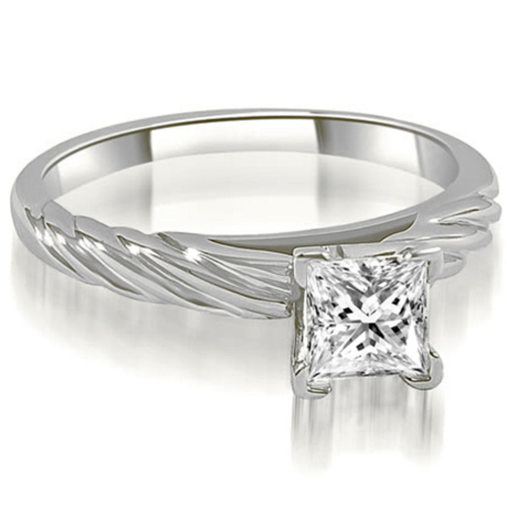 0.45 Carat Princess Cut 14k White Gold Diamond Engagement Ring