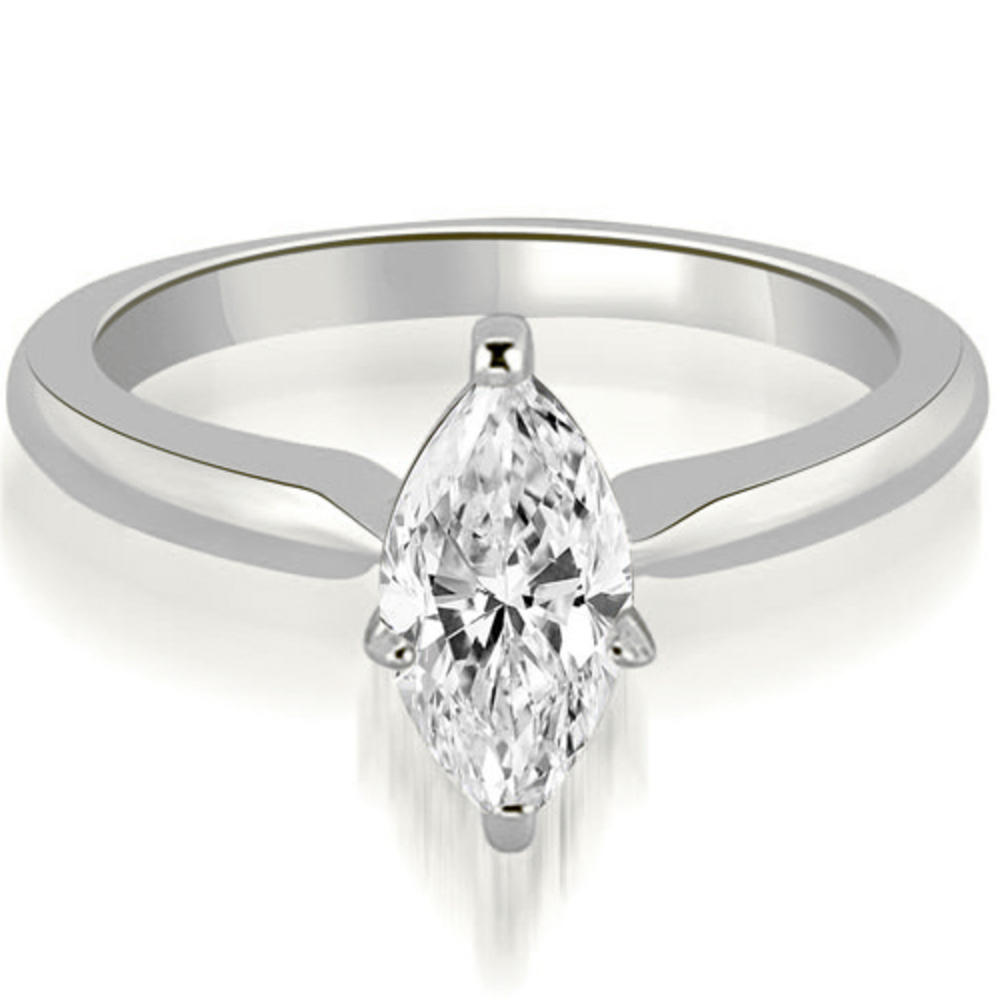 0.45 Cttw Marquise-Cut 14K White Gold Diamond Engagement Ring