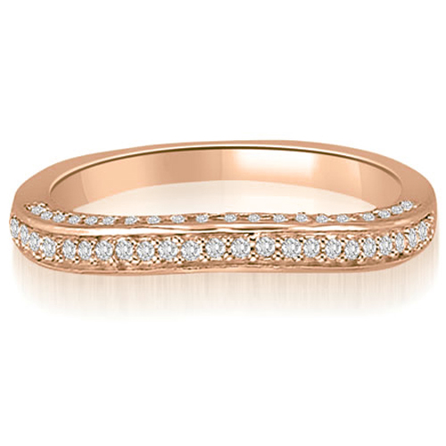 0.40 cttw Round-Cut 18k Rose Gold Diamond Wedding Ring