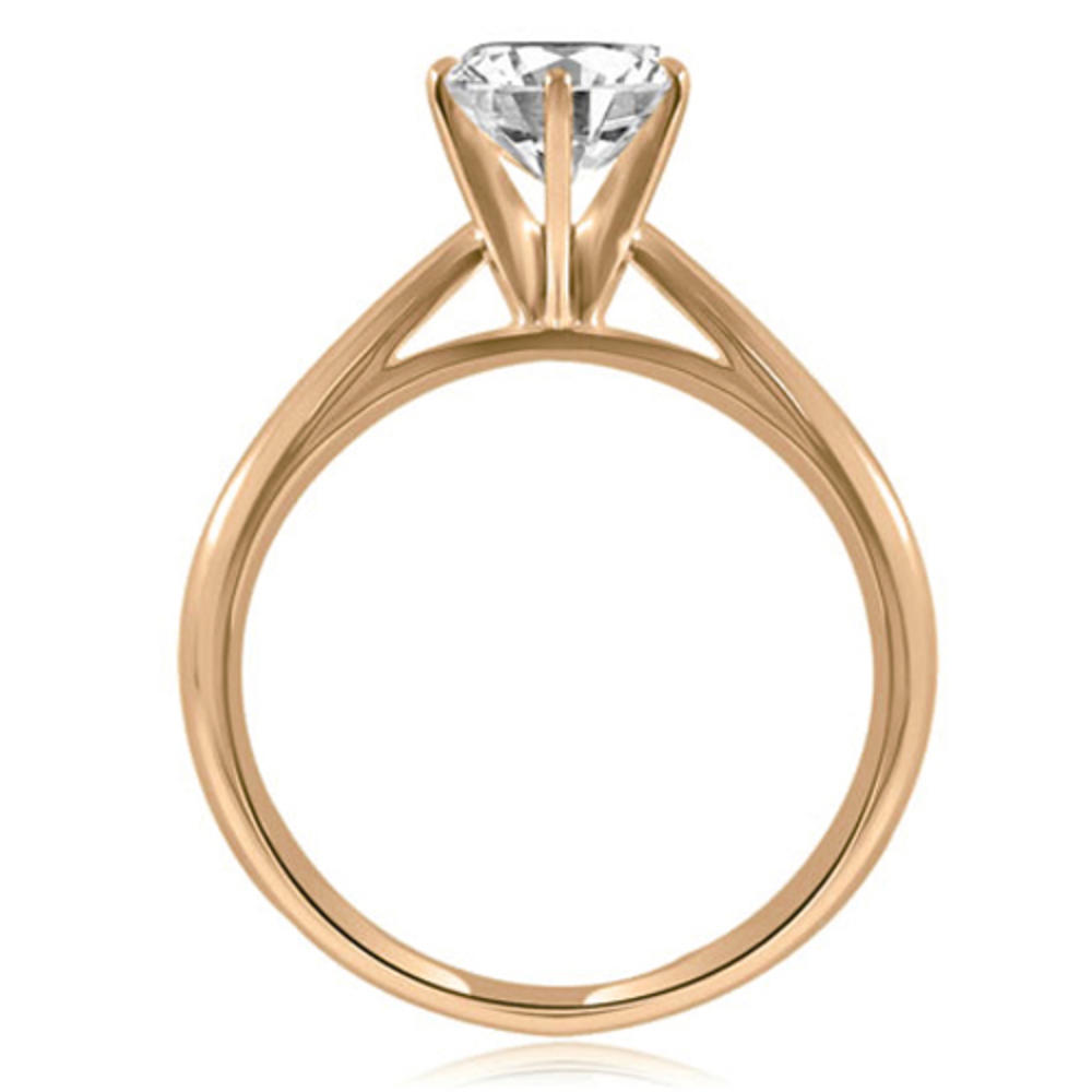 0.35 Ct Round Cut 14K Rose Gold Diamond Engagement Ring