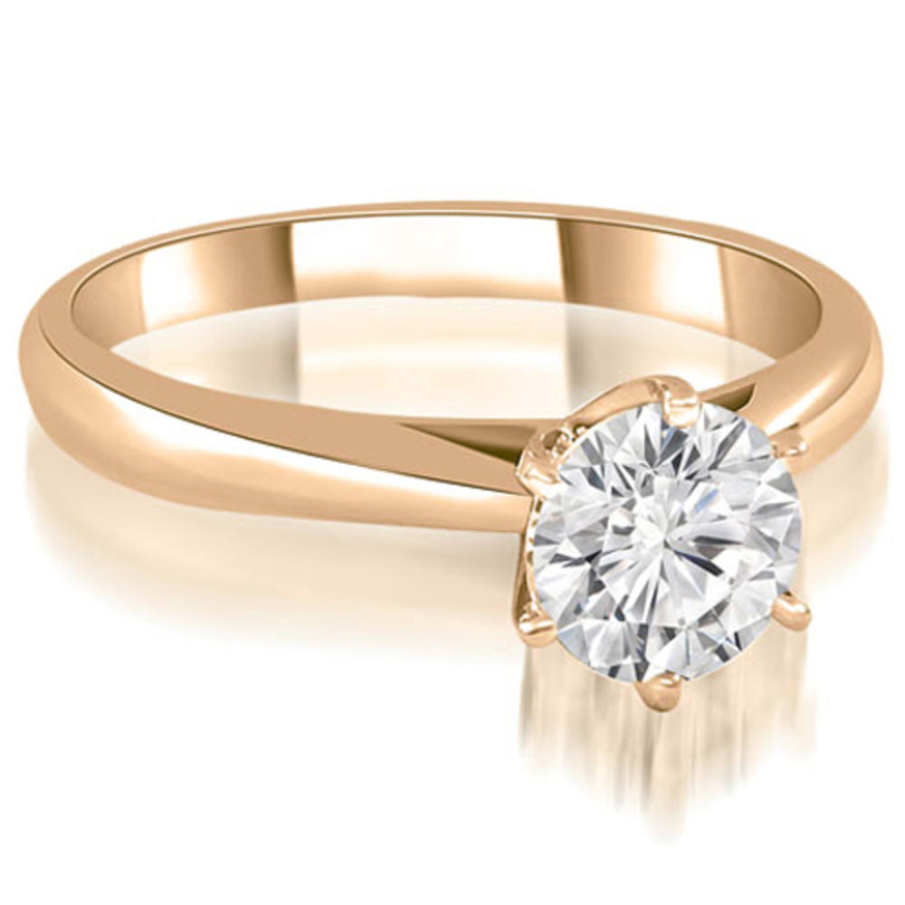 0.35 Ct Round Cut 14K Rose Gold Diamond Engagement Ring