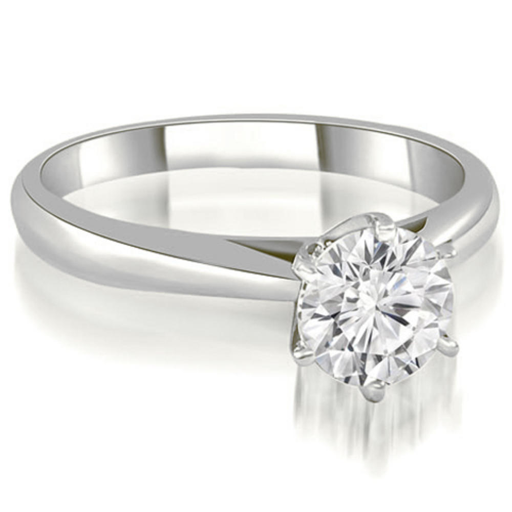 0.35 Cttw Round Cut 14k White Gold Diamond Engagement Ring