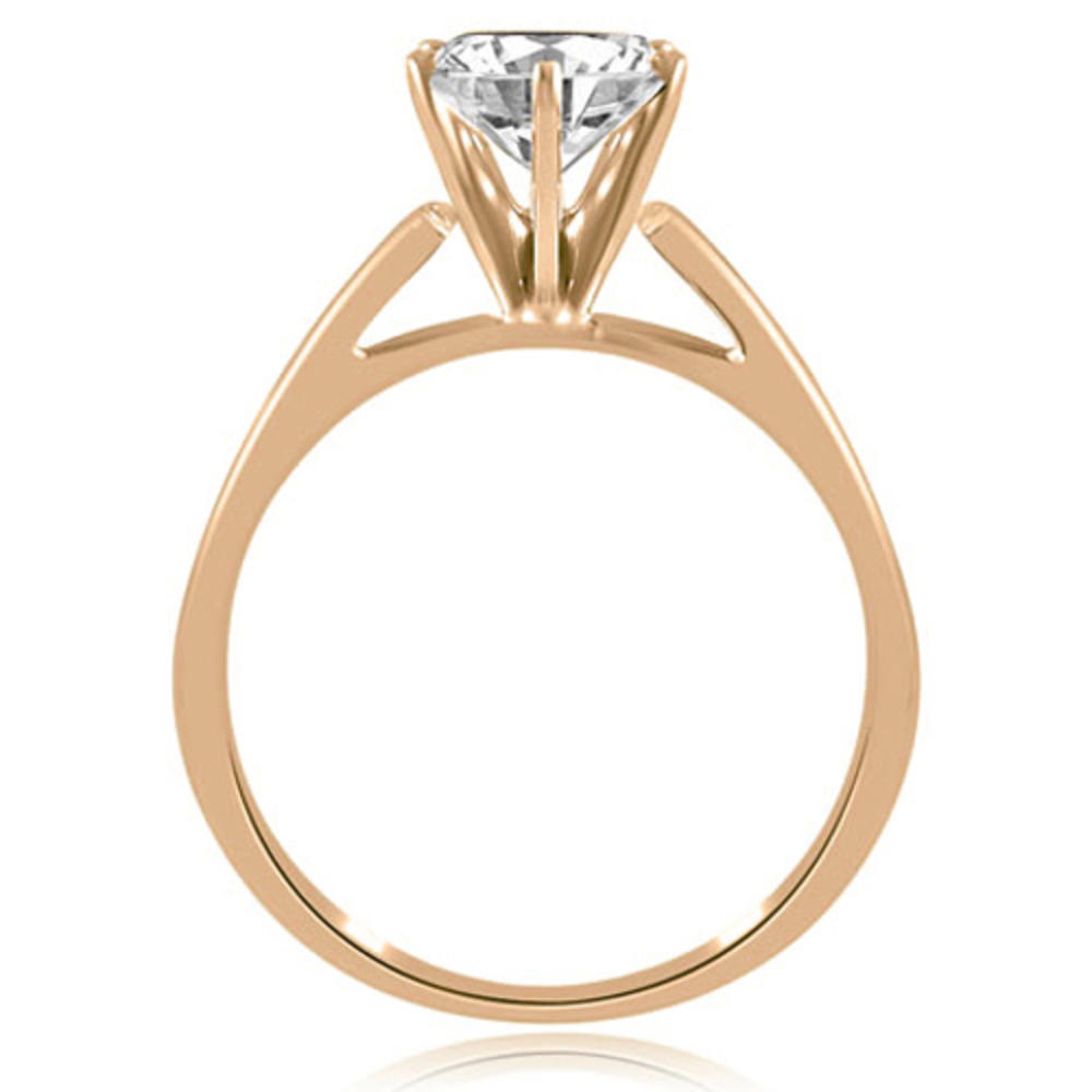 14K Rose Gold 0.45 cttw Cathedral Solitaire Round Cut Diamond Engagement Ring (I1, H-I)