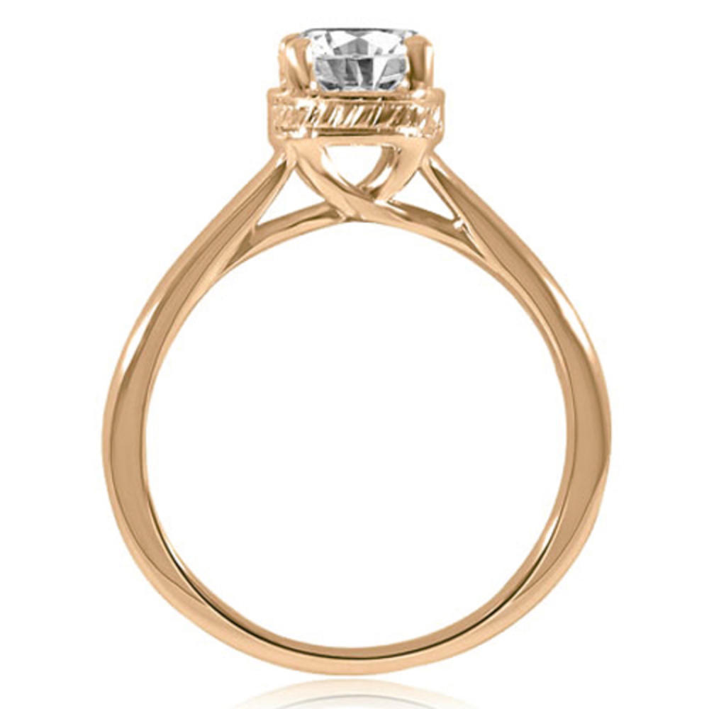 14K Rose Gold 0.35 cttw Lucida Round Cut Diamond Solitaire Engagement Ring (I1, H-I)