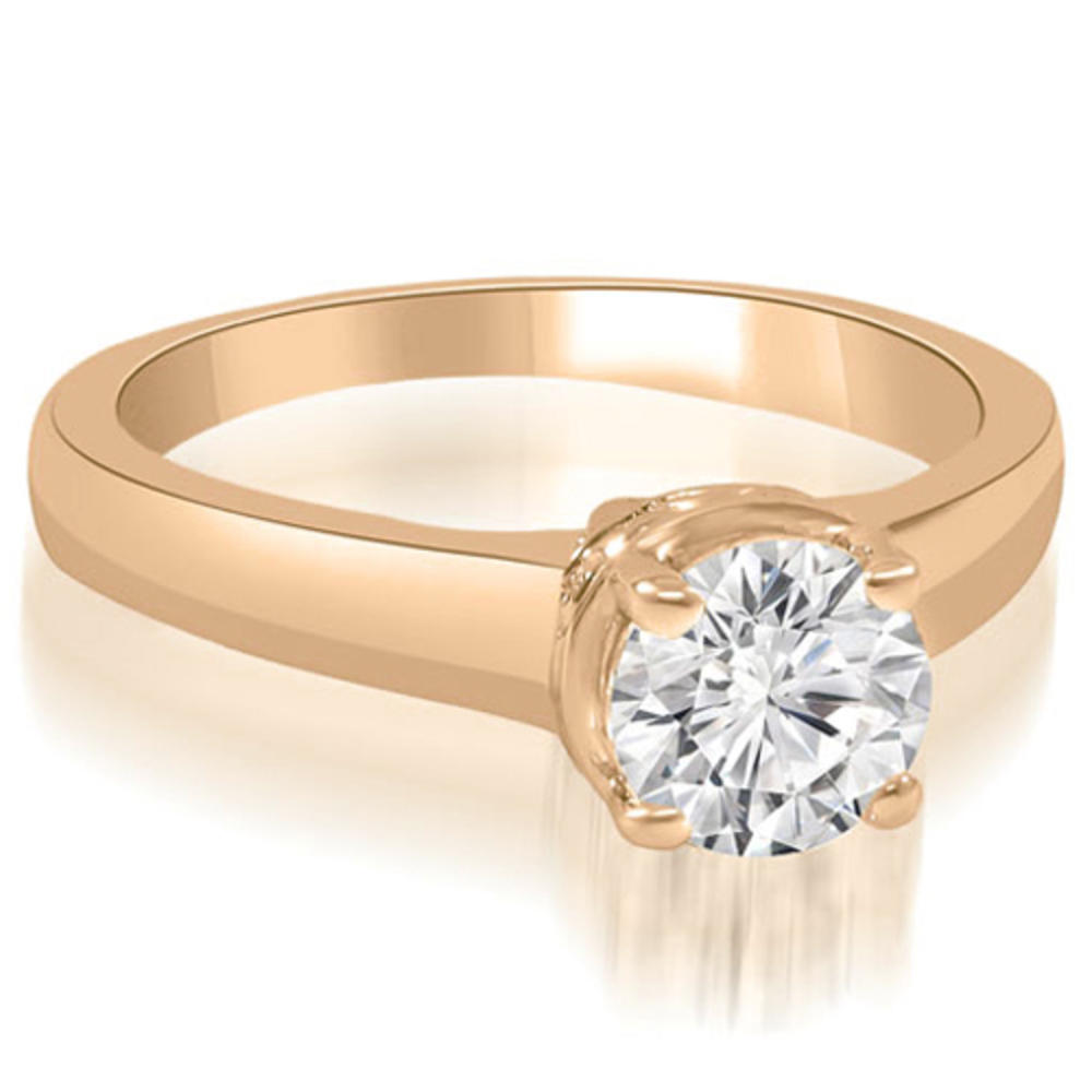 14K Rose Gold 0.45 cttw Lucida Round Cut Diamond Solitaire Engagement Ring (I1, H-I)