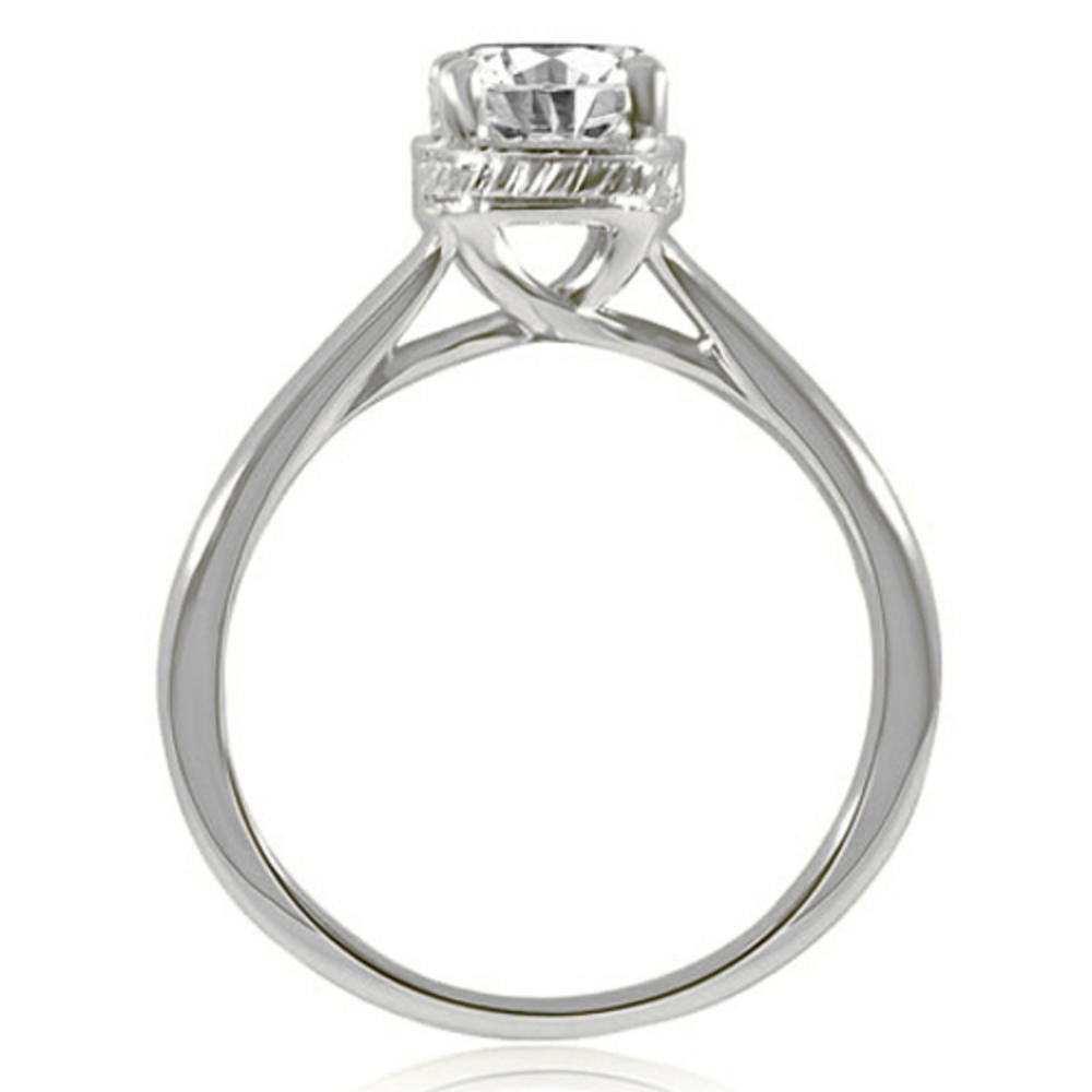 14K White Gold 0.45 cttw Lucida Round Cut Diamond Solitaire Engagement Ring (I1, H-I)