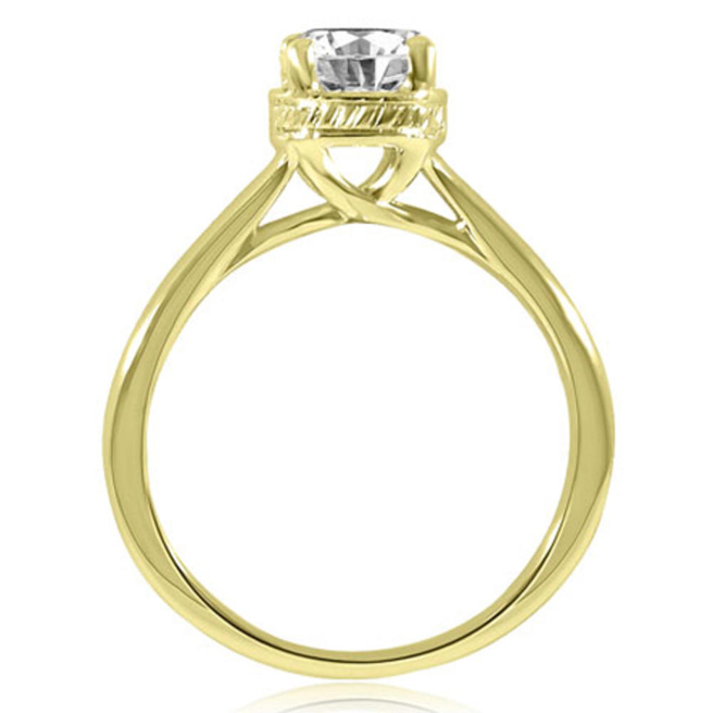 14K Yellow Gold 0.45 cttw Lucida Round Cut Diamond Solitaire Engagement Ring (I1, H-I)