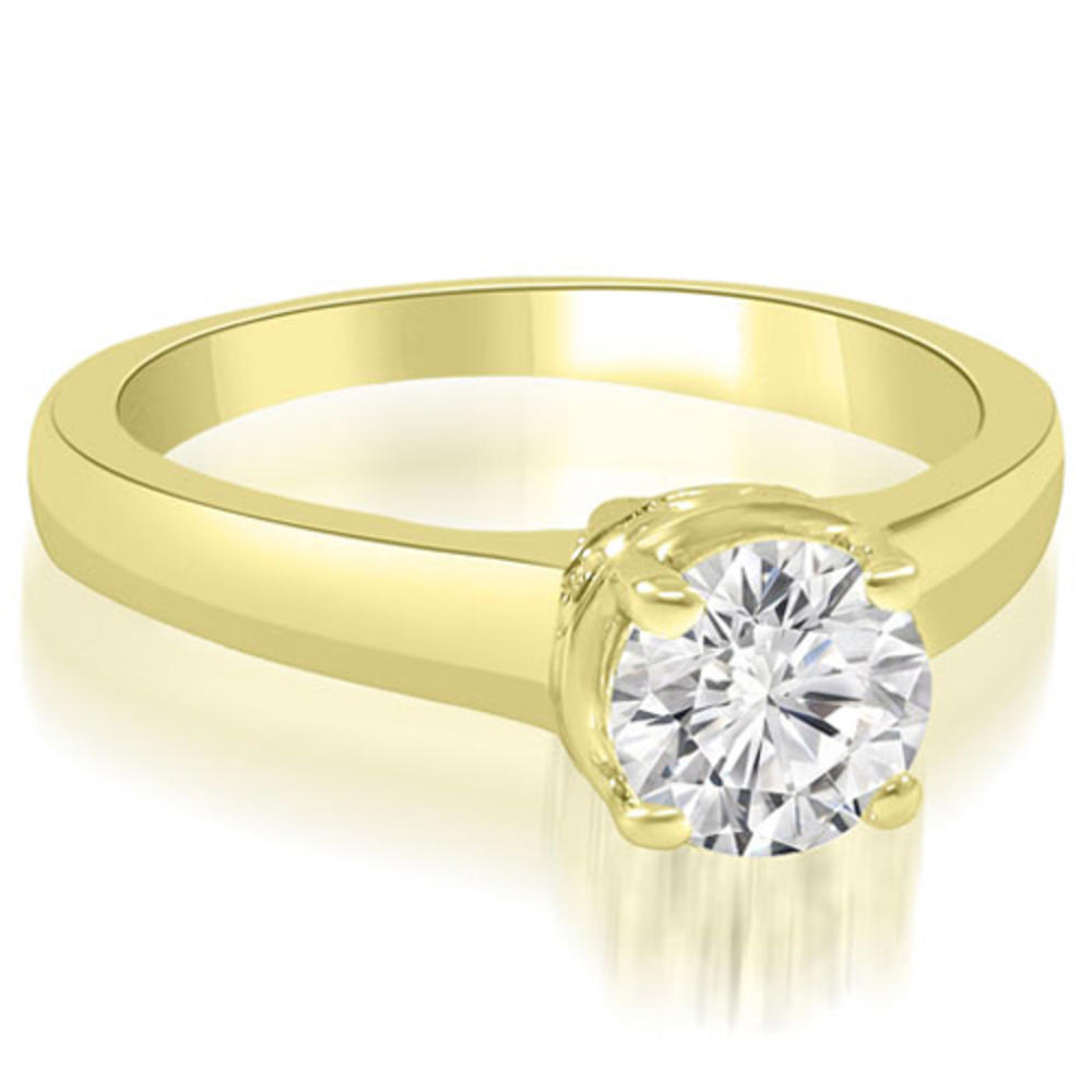 14K Yellow Gold 0.45 cttw Lucida Round Cut Diamond Solitaire Engagement Ring (I1, H-I)