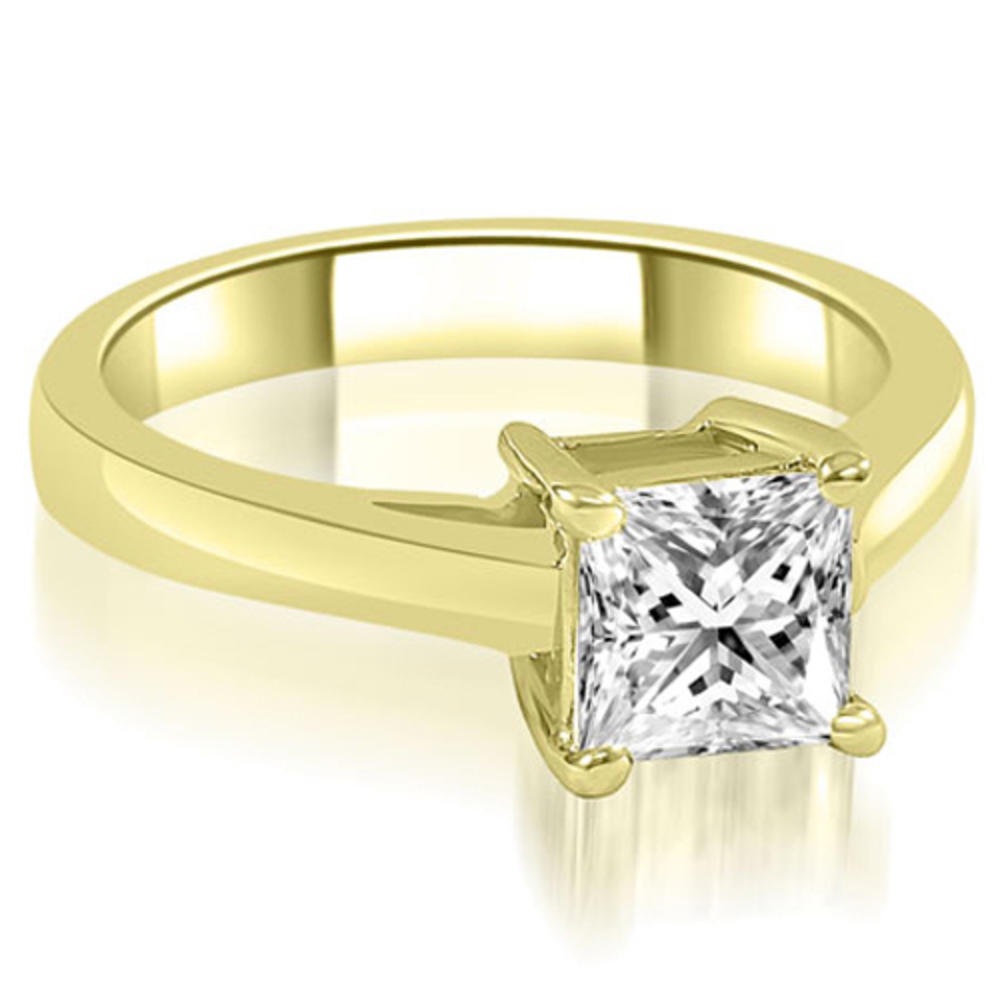 14K Yellow Gold 0.35 cttw  Cathedral Princess Solitaire Diamond Engagement Ring (I1, H-I)