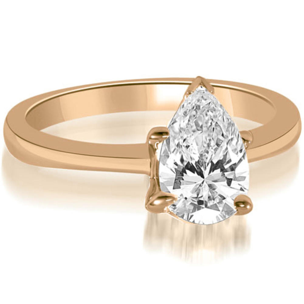0.45 Cttw Pear Cut 14k Rose Gold Diamond Engagement Ring