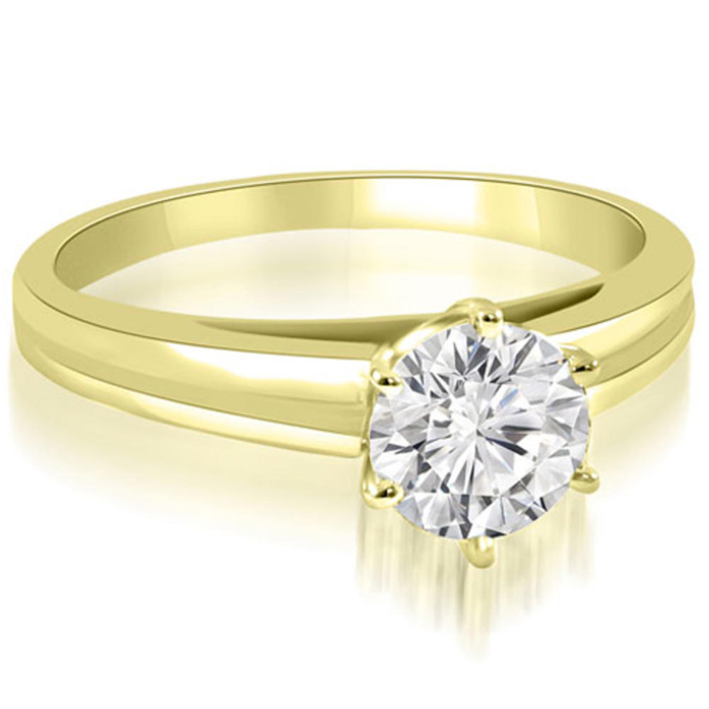 0.45 Carat Round Cut 14k Yellow Gold Diamond Engagement Ring