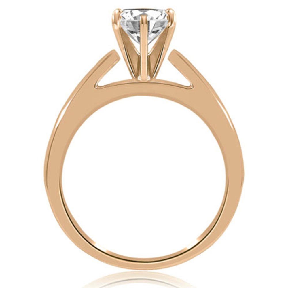 14K Rose Gold 0.35 cttw Cathedral Solitaire Round Cut Diamond Engagement Ring (I1, H-I)