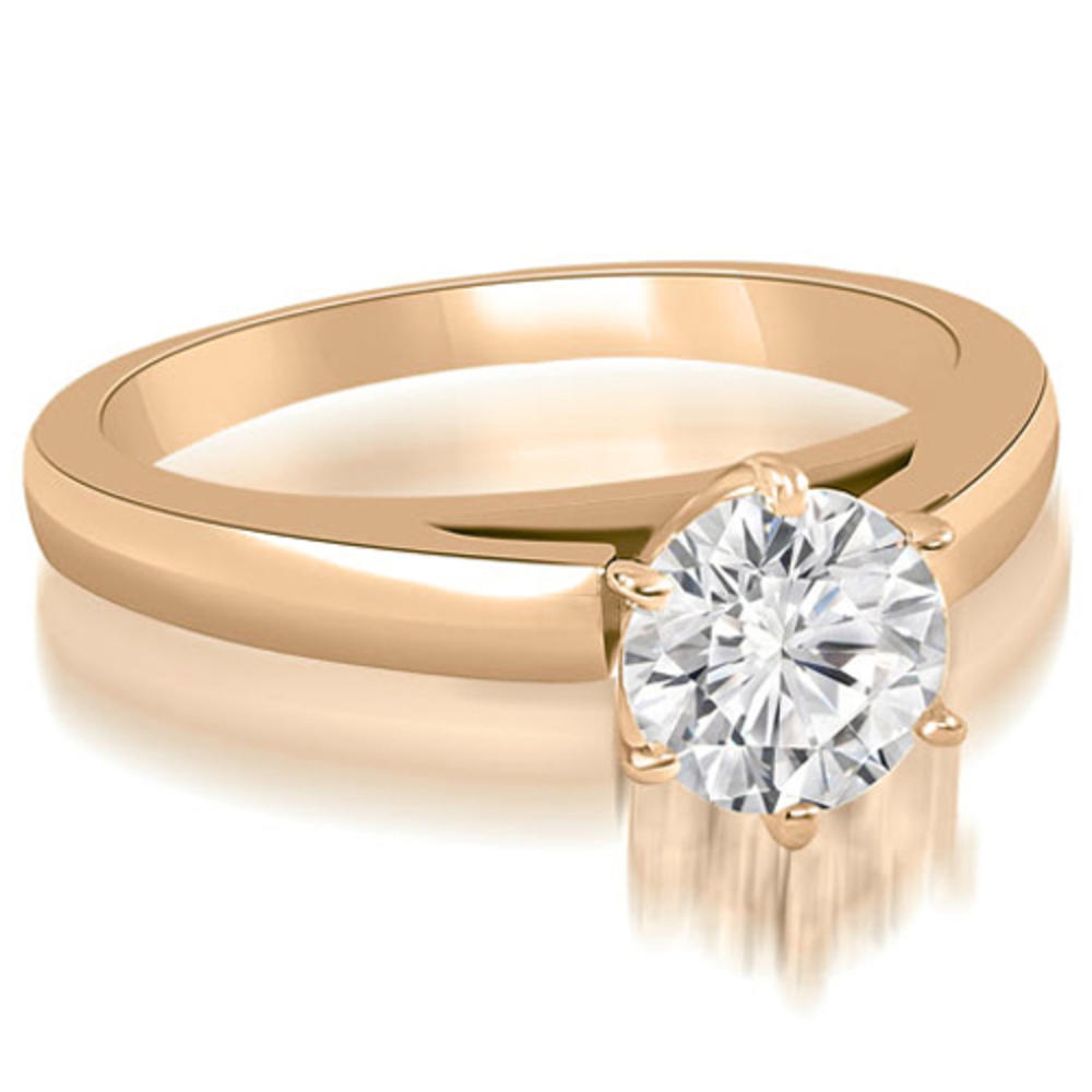 14K Rose Gold 0.35 cttw Cathedral Solitaire Round Cut Diamond Engagement Ring (I1, H-I)