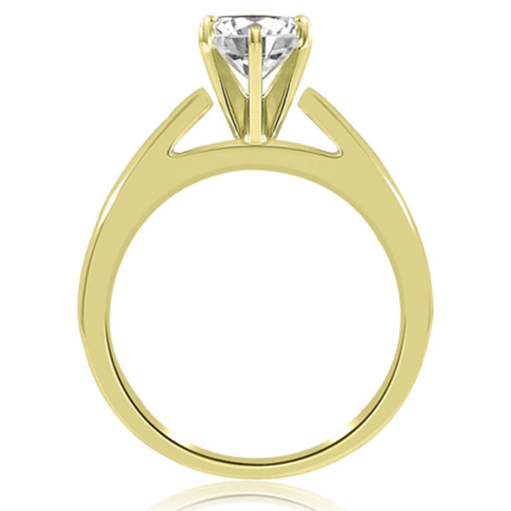 14K Yellow Gold 0.35 cttw  Cathedral Solitaire Round Cut Diamond Engagement Ring (I1, H-I)