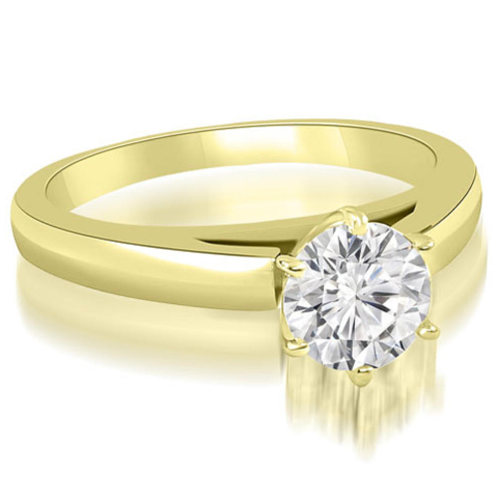 14K Yellow Gold 0.35 cttw  Cathedral Solitaire Round Cut Diamond Engagement Ring (I1, H-I)
