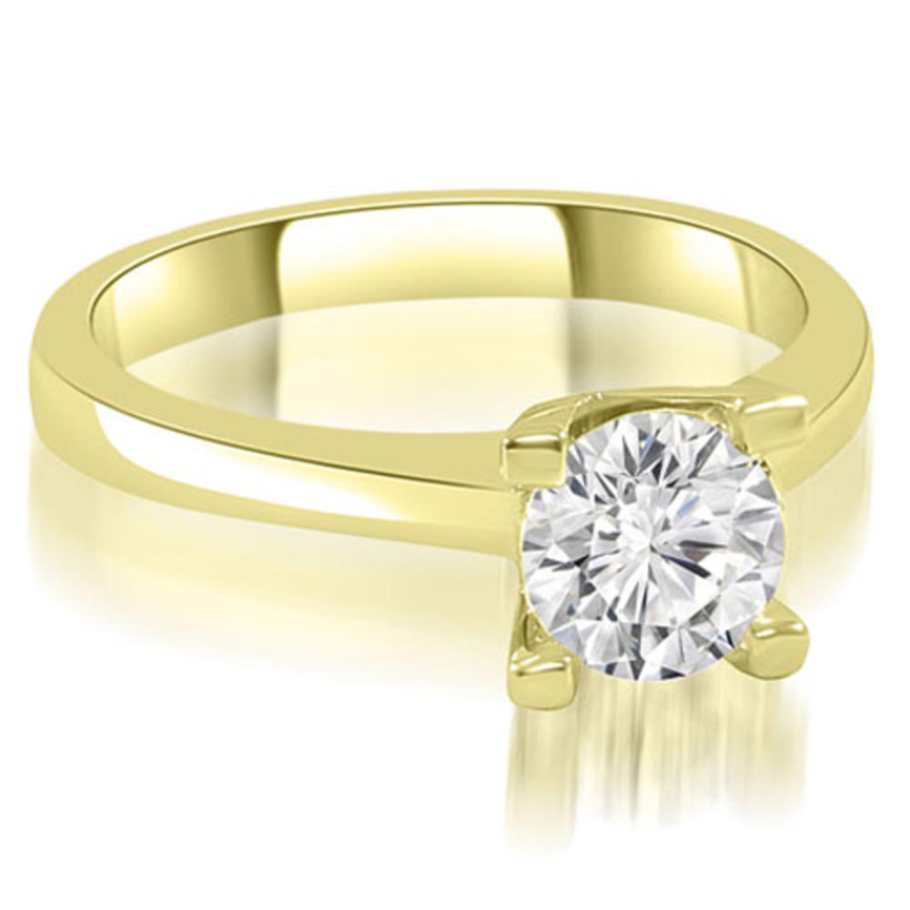 0.35 Cttw Solitaire Round Cut 14k Yellow Gold Diamond Engagement Ring