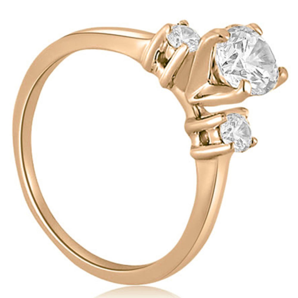 0.60 cttw Round Cut Rose Gold Diamond Engagement Ring