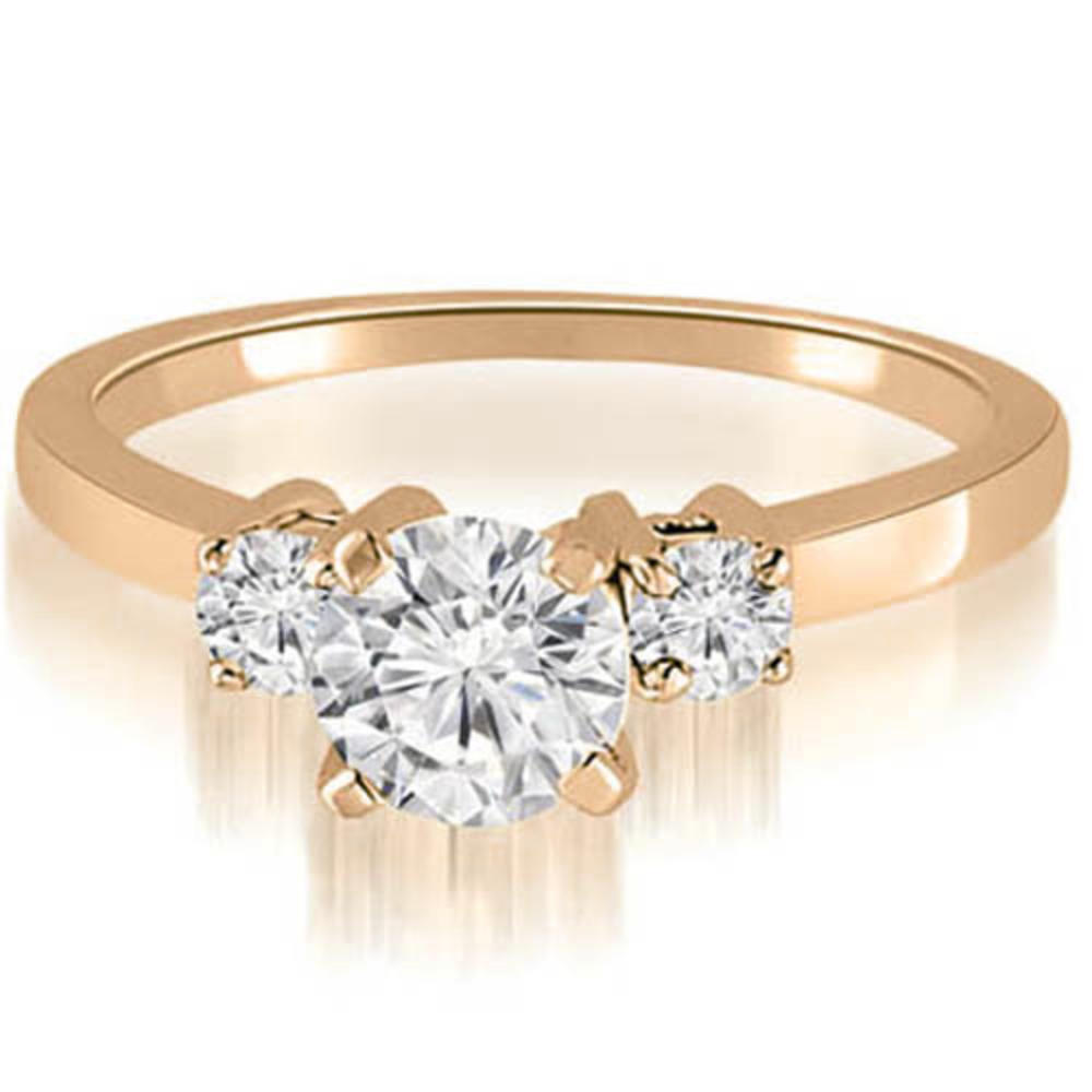 0.60 cttw Round Cut Rose Gold Diamond Engagement Ring