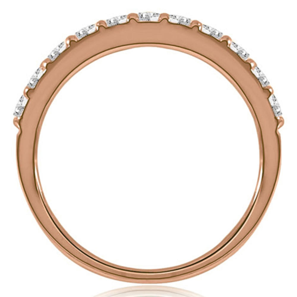 18K Rose Gold 0.55 cttw Classic Round Cut Diamond Wedding Ring (I1, H-I)