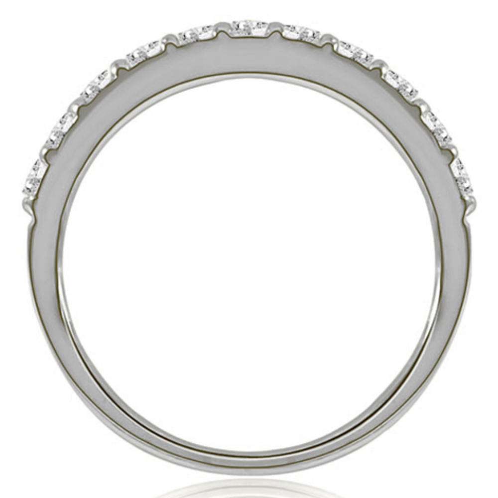 0.55 Cttw. Round-Cut 18K White Gold Diamond Wedding Ring
