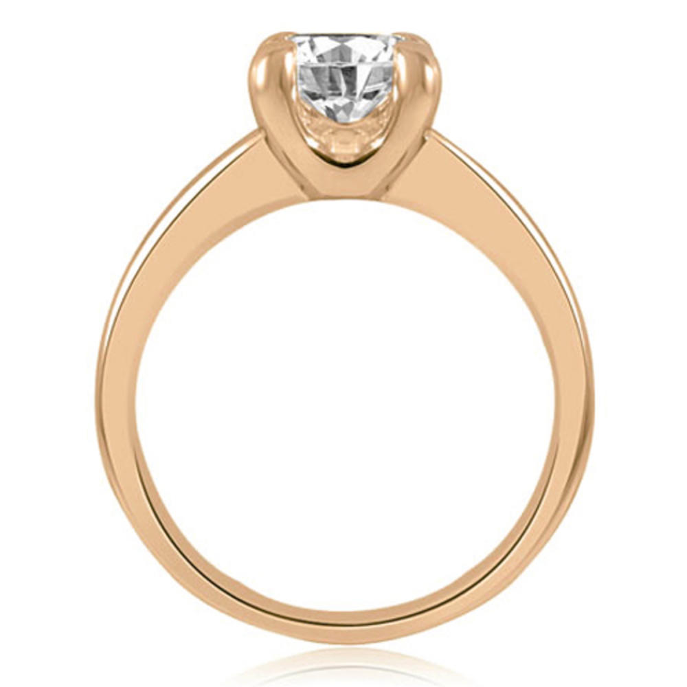 0.45 Carat Round Cut 14K Rose Gold Diamond Engagement Ring