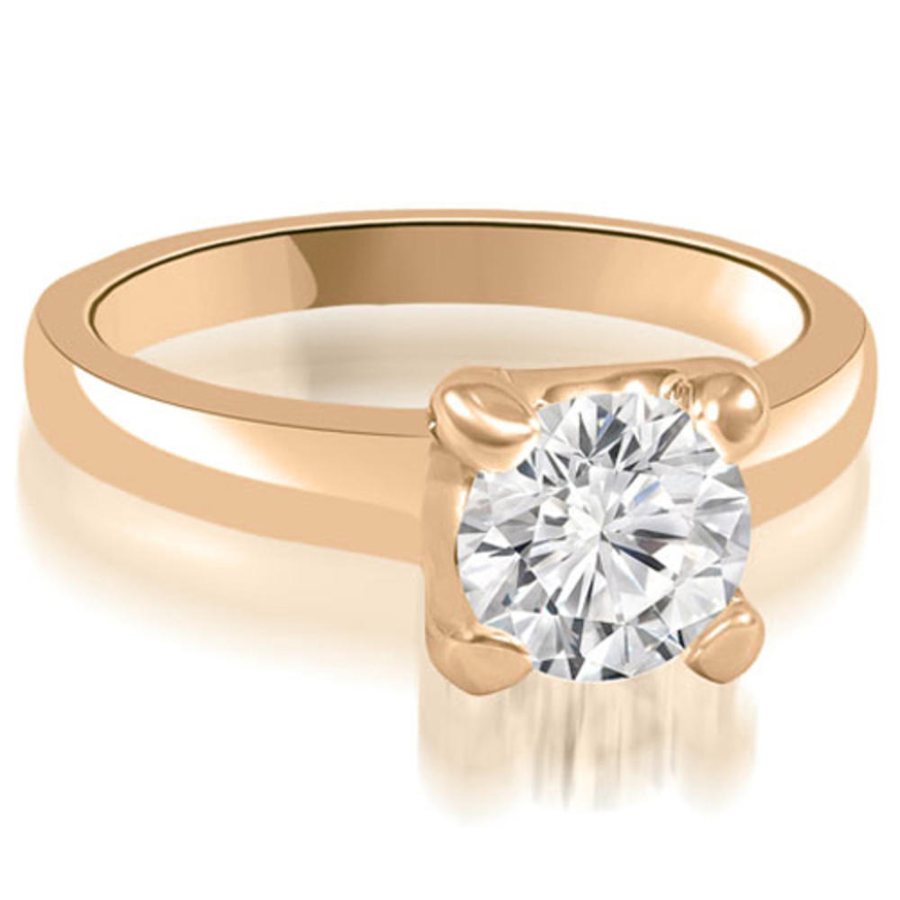 0.45 Carat Round Cut 14K Rose Gold Diamond Engagement Ring