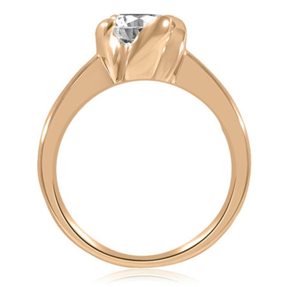 14K Rose Gold 0.45 cttw. Twisted Prong Solitaire Diamond Engagement Ring (I1, H-I)