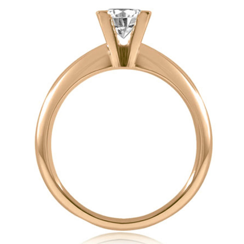 14K Rose Gold 0.35 cttw V-Prong Princess Diamond Solitaire Engagement Ring (I1, H-I)