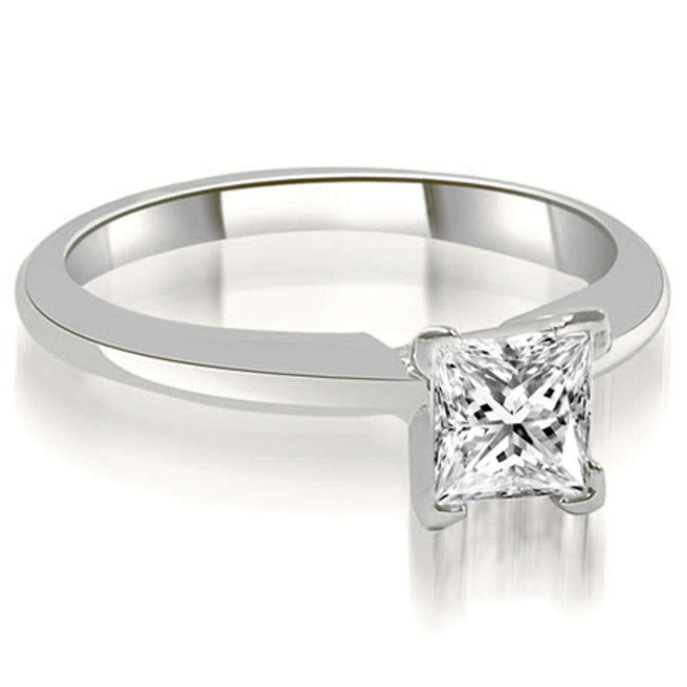 14K White Gold 0.35 cttw  V-Prong Princess Diamond Solitaire Engagement Ring (I1, H-I)