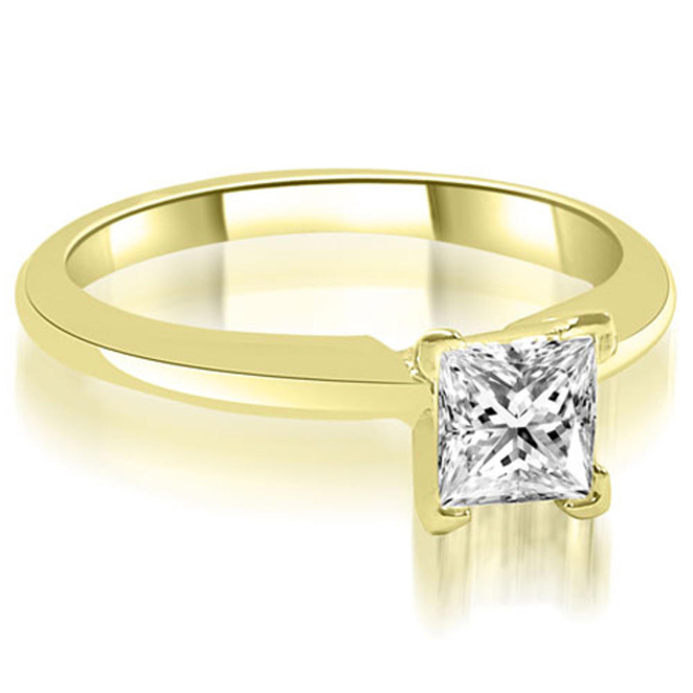 0.35 Carat Princess Cut 14k Yellow Gold Diamond Engagement Ring