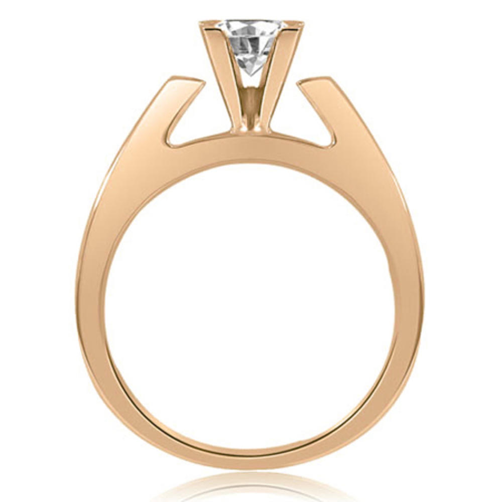 14K Rose Gold 0.35 cttw Cathedral V-Prong Princess Diamond Engagement Ring (I1, H-I)