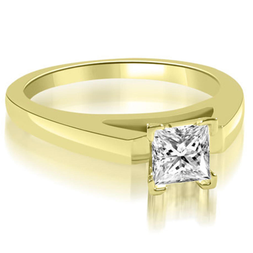 0.35 Cttw. Princess Cut 14K Yellow Diamond Engagement Ring