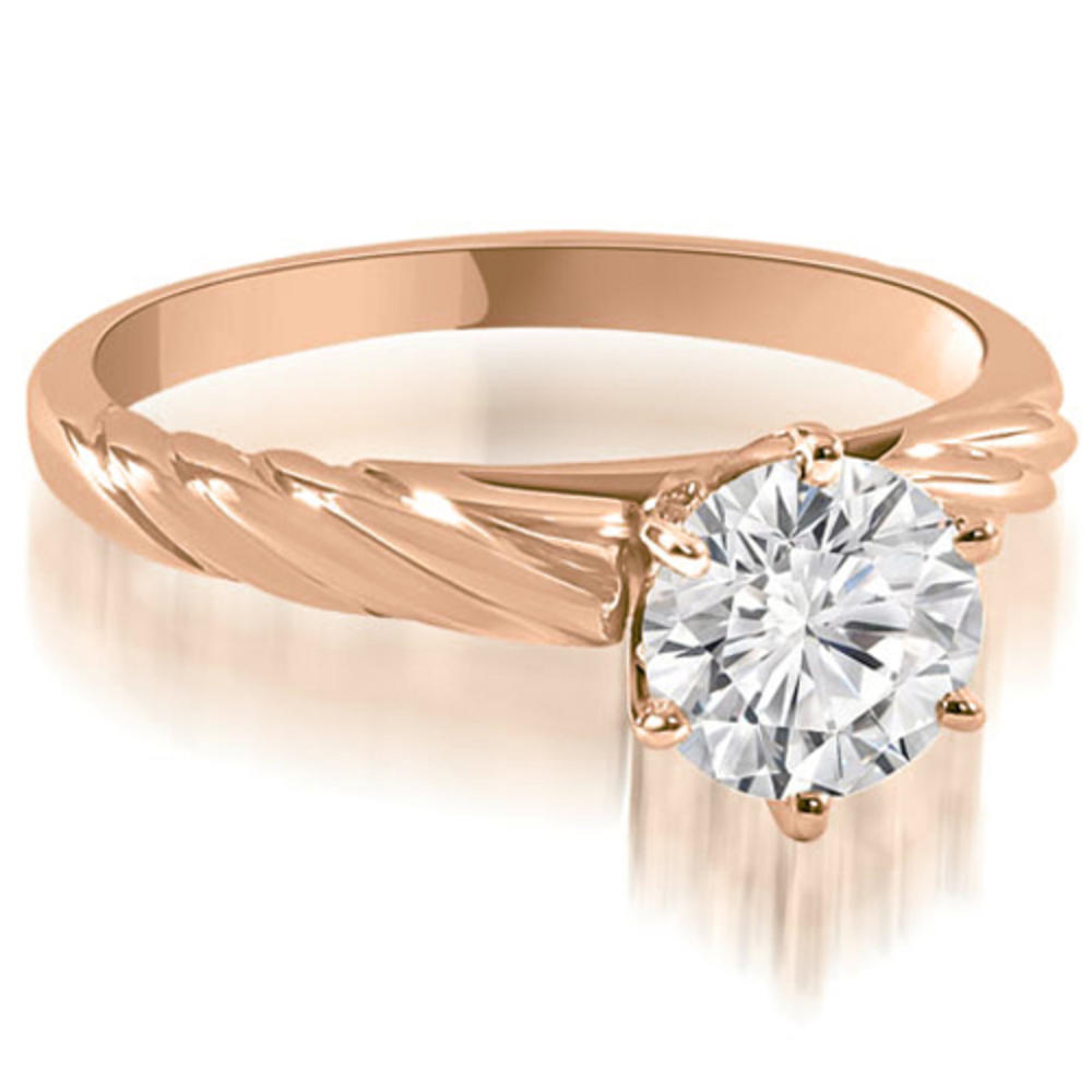 0.45 Cttw. Round Cut 18K Rose Gold Diamond Engagement Ring
