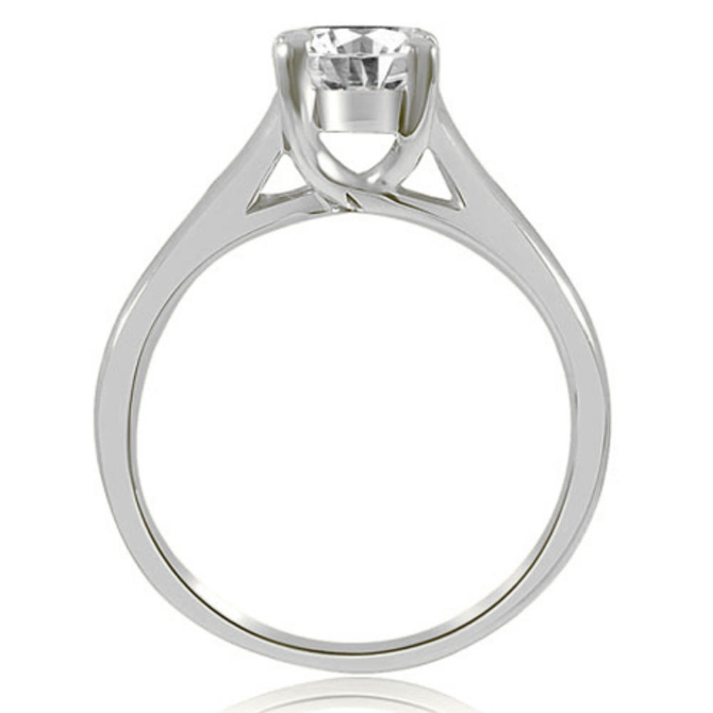 0.35 Cttw. Round Cut 18K White Gold Diamond Engagement Ring
