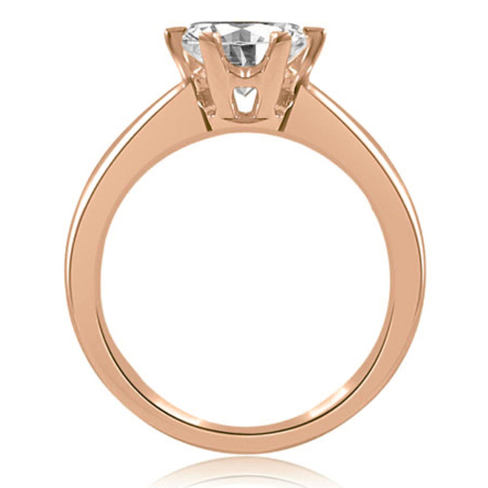 18K Rose Gold 0.35 cttw 6-Prong Solitaire Round Cut Diamond Engagement Ring (I1, H-I)
