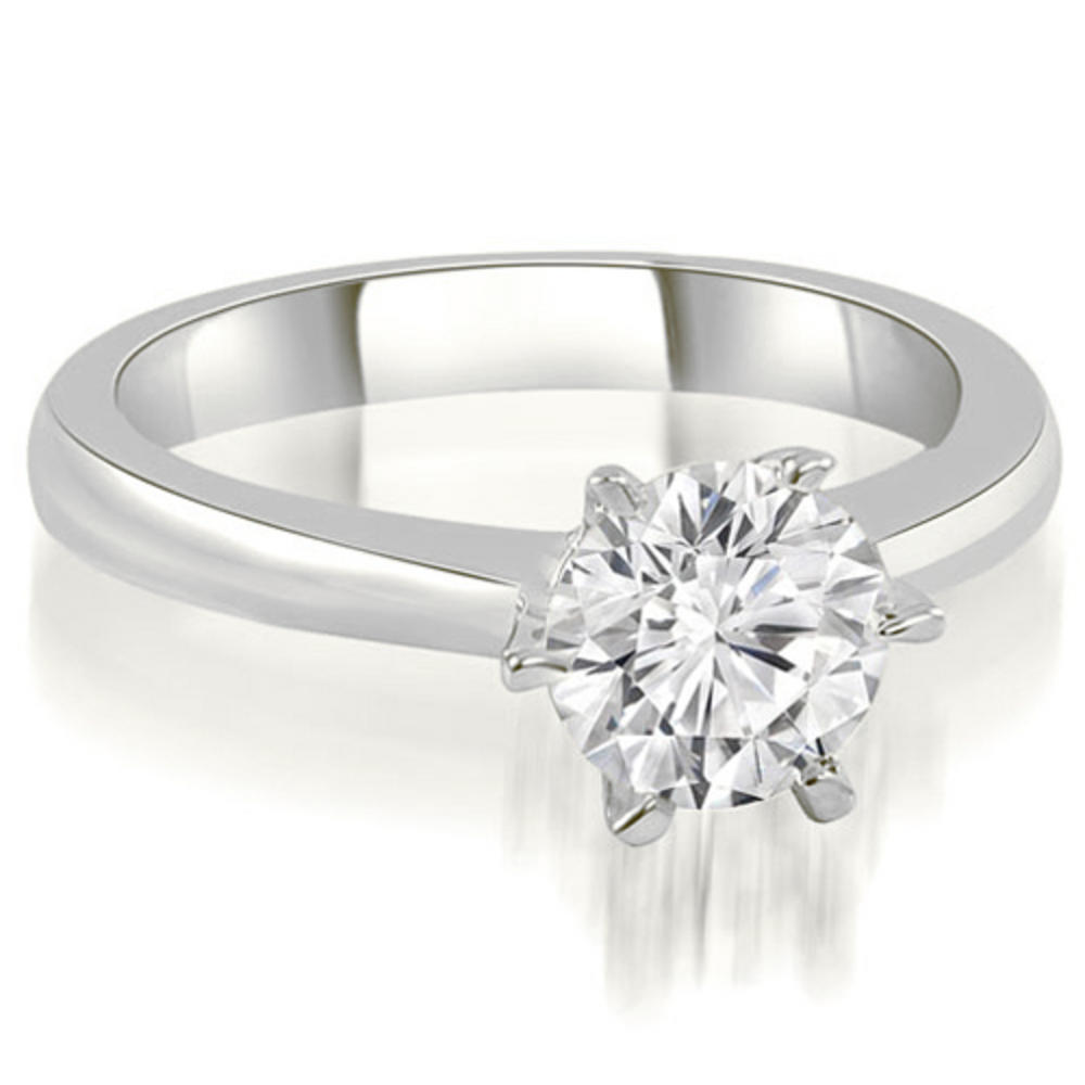 0.35 Carat Round-Cut 18k White Gold Diamond Engagement Ring