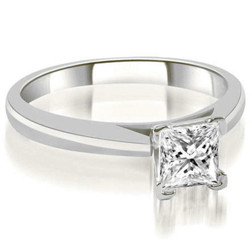 0.35 Carat Princess Cut 18k White Gold Diamond Engagement Ring
