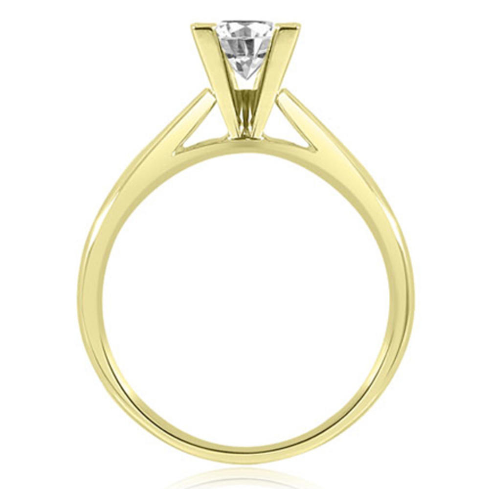 18K Yellow Gold 0.45 cttw. Cathedral V-Prong Solitaire Diamond Engagement Ring (I1, H-I)