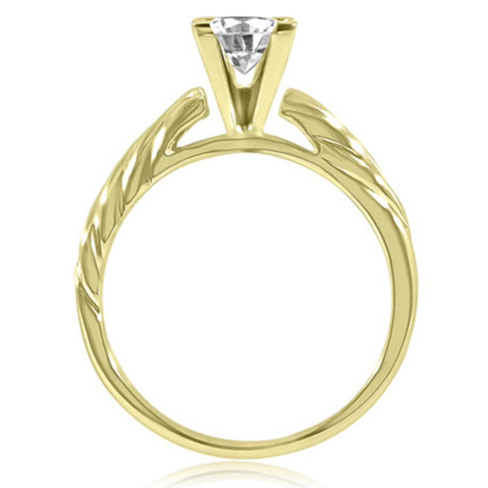 18K Yellow Gold 0.35 cttw  Cathedral Princess Solitaire Diamond Engagement Ring (I1, H-I)