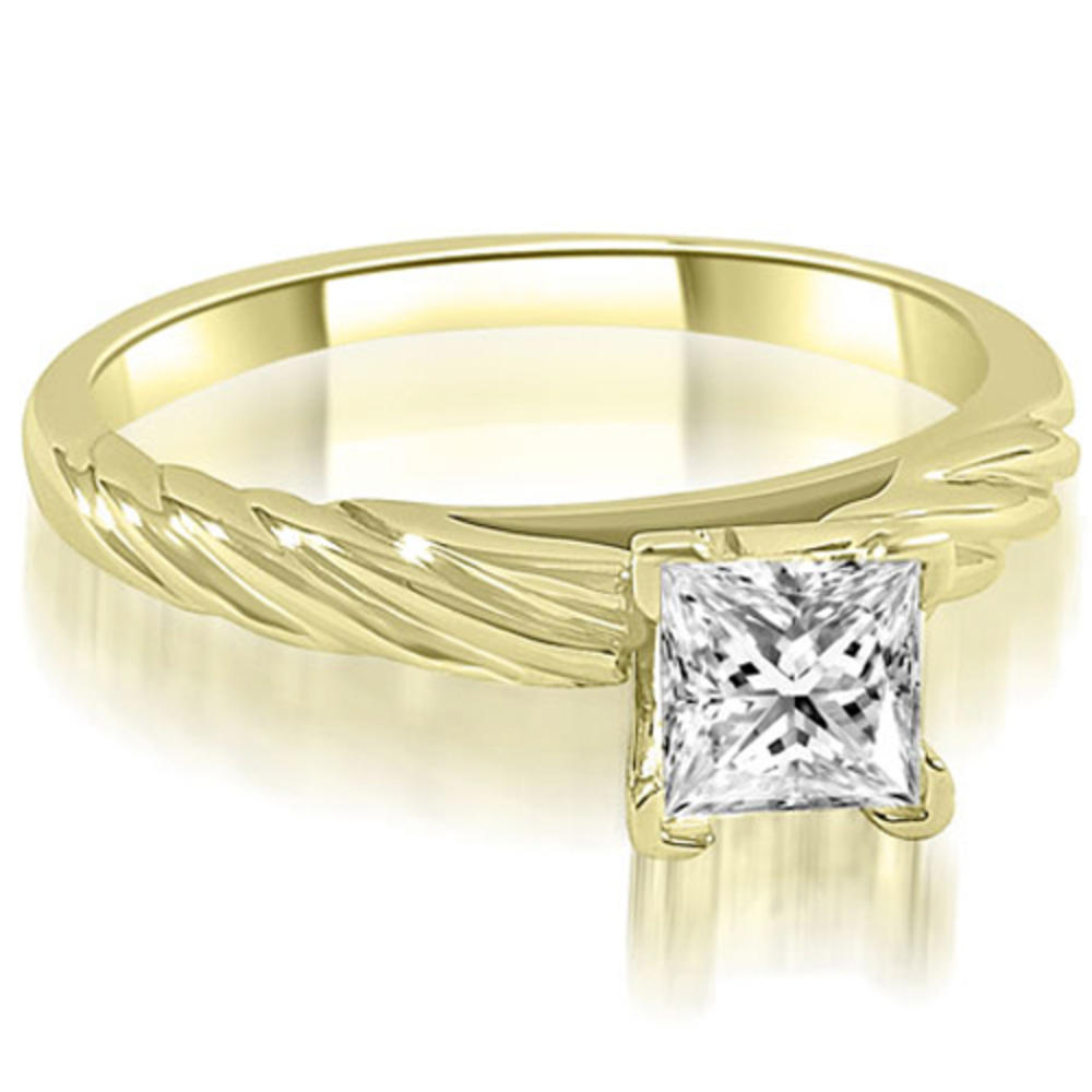 0.45 Cttw Princess-Cut 18k Yellow Gold Engagement Ring
