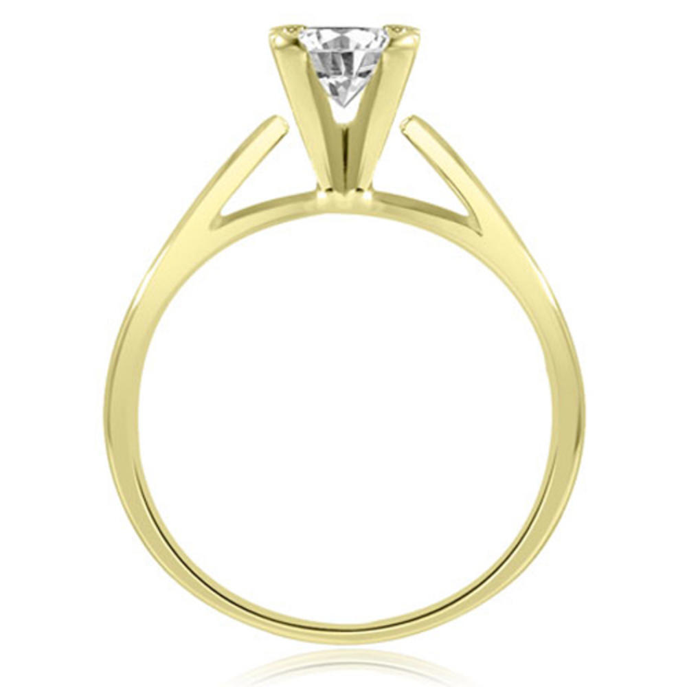 0.45 Cttw. Princess Cut 18K Yellow Gold Diamond Engagement Ring